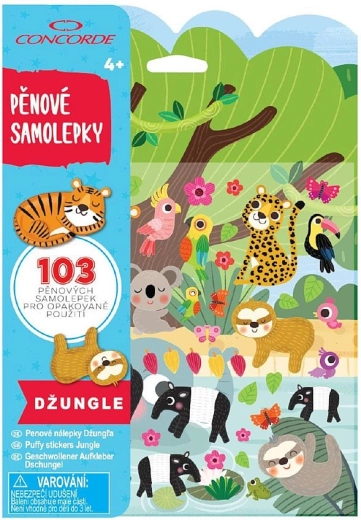 Pegatinas de espuma CONCORDE – jungla, reutilizables