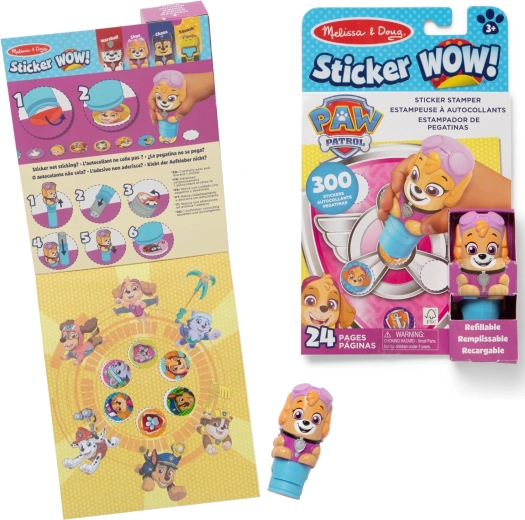 Melissa & Doug Sticker Wow! Patrulla Canina Skye – sello de pegatinas y libro de actividades