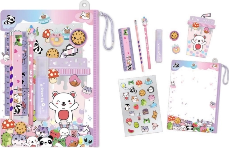 Hot Focus bloc de notas con accesorios en bolsa – animalitos