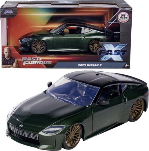 Jada Fast & Furious – modelo del coche Nissan Z (2023) a escala 1:24, 18 cm