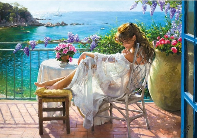 Puzzle CHERRY PAZZI Belleza junto al mar azul 2000 piezas