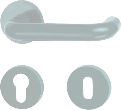 Manilla interior para puerta con placas, plástico blanco