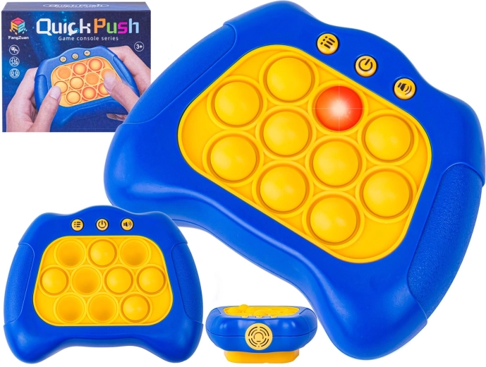 Juego antiestrés electrónico Pop It con efectos (azul oscuro) - 1 pieza