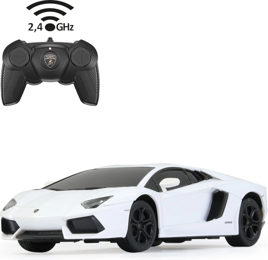 Coche teledirigido Lamborghini Aventador 1:24 blanco