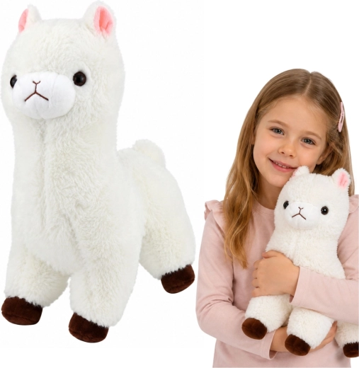 Alpaca de peluche blanca 38 cm - 1 pieza