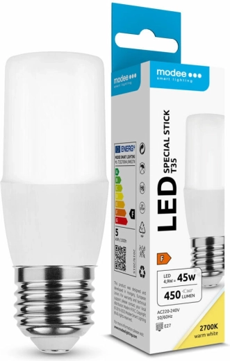 Bombilla LED Modee Lighting Special Stick T35 4,9 W E27 blanco cálido 450 lm