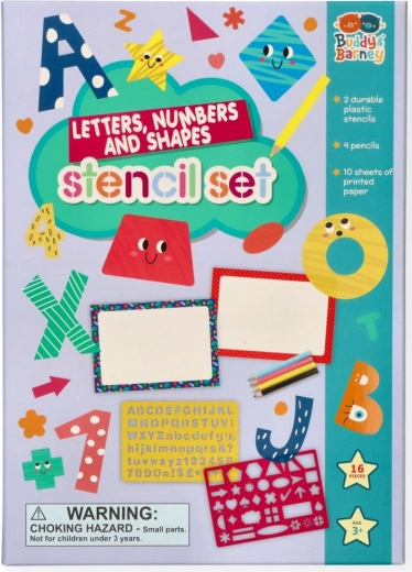 Plantillas creativas Buddy & Barney de letras, números y formas con ceras