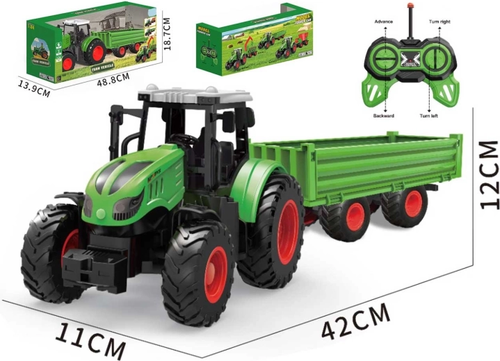 Tractor R/C con remolque por control remoto