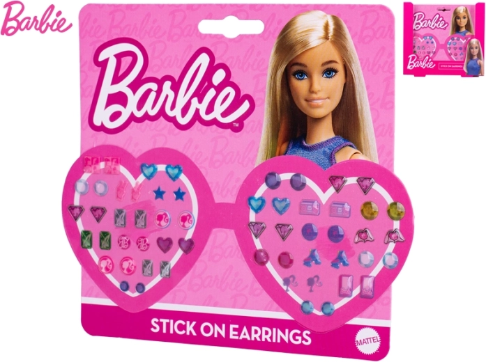 Pendientes adhesivos BARBIE – set de 28 pares para niños