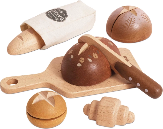 Set de panadería de madera para cortar con cuchillo Le Toy Van