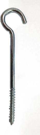 Gancho para lámpara galvanizado 20 × 4,8 mm, paquete de 100 uds.