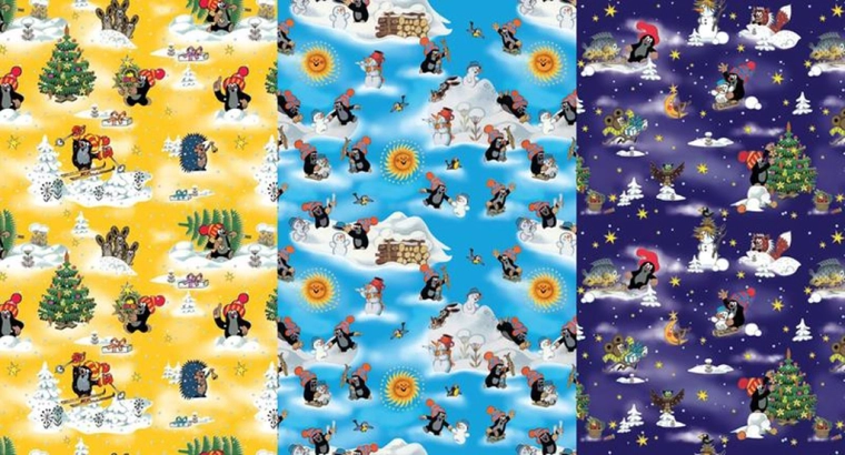 Papel de regalo con motivo KRTEK 0,7 × 2 m, surtido de diseños