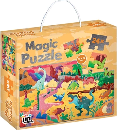 Puzzle brillantes en caja Dinosaurios