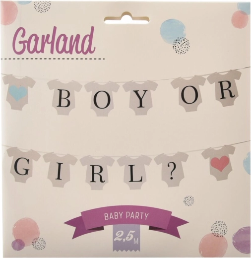 Guirnalda de papel Boy/Girl 2,5 m