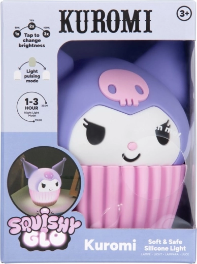 Luz nocturna Kuromi SquishyGlo de silicona