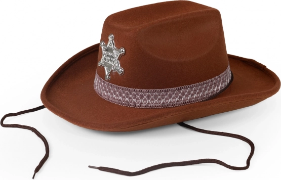 Sombrero vaquero infantil con estrella de sheriff