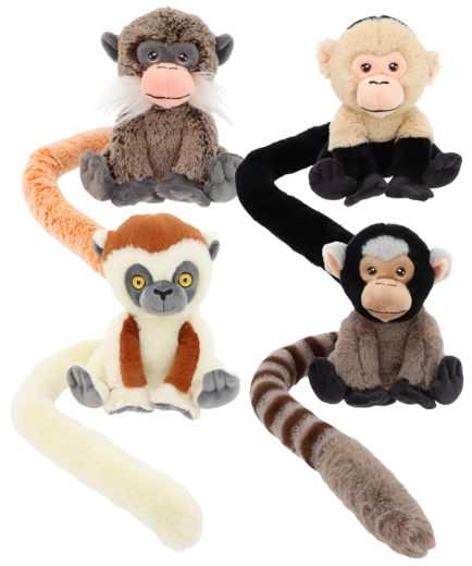 Monito de peluche con cola 18 cm