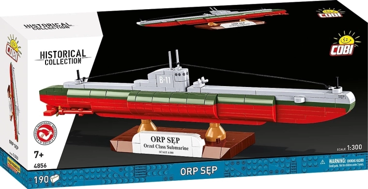 Set de construcción del submarino ORP Sęp 1:300 (190 piezas) – COBI Historical Collection