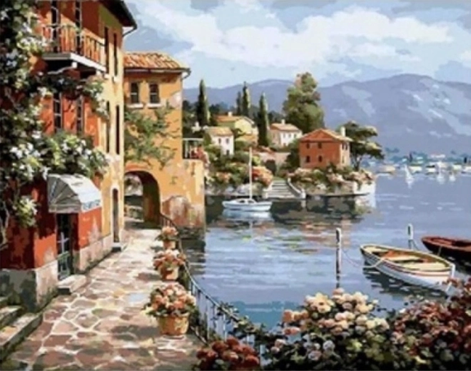 Norimpex pintura por números Costa portuaria 40 × 50 cm