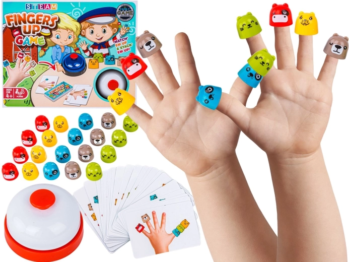 Fingers Up Game – juego de reflejos con dedales y timbre