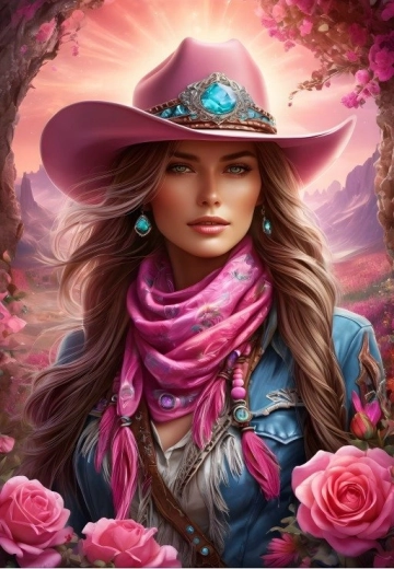 Puzzle BLUEBIRD Vaquera rosa 1000 piezas