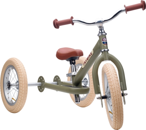 Trybike bicicleta de equilibrio infantil 2 en 1 (triciclo/bicicleta de equilibrio) verde mate