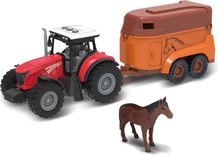 Tractor con remolque para caballos con efectos luminosos y sonoros