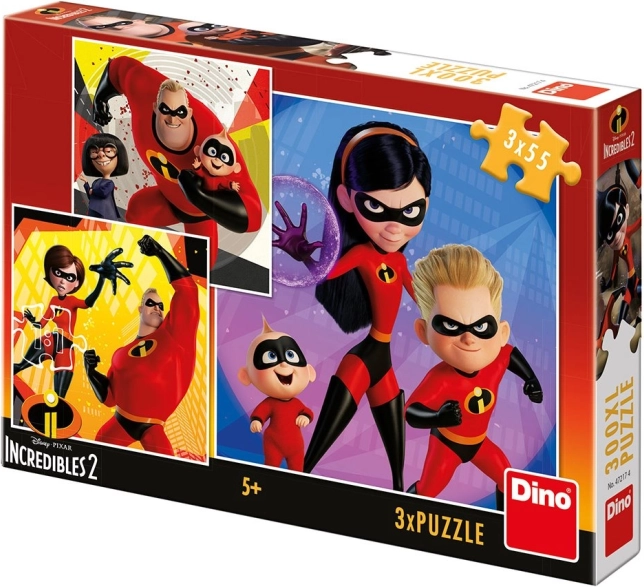 Puzle Los Increíbles 2: Héroes 3x55 piezas