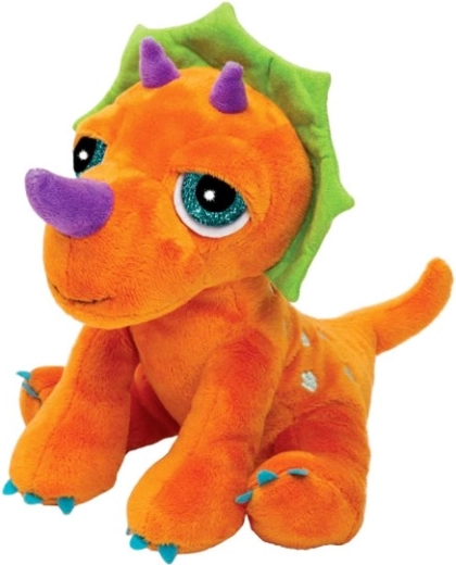 Dinosaurio de peluche Triceratops – suave boa de bolitas