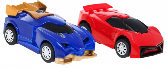 Autopista infantil de carreras de 7 m con cambio de velocidad y luces, 2 cochecitos