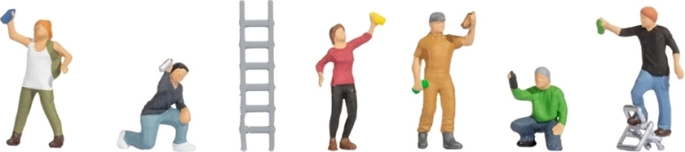 Noch set de figuras de grafiteros (H0)