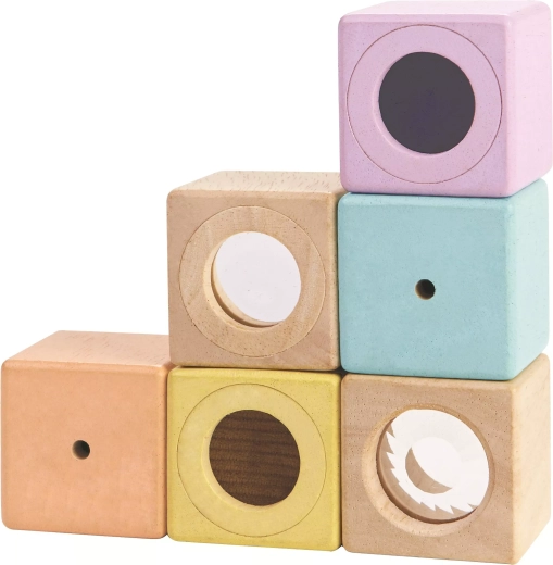 Cubos sensoriales PlanToys (6 uds.)