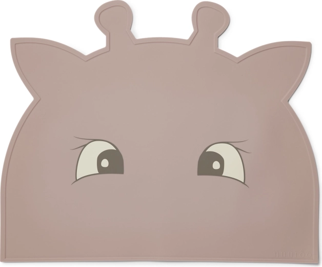 Mantel individual de silicona NuuRoo Albert giraffe woodrose