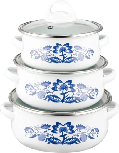 Juego de utensilios de cocina esmaltados Onion, 6 piezas