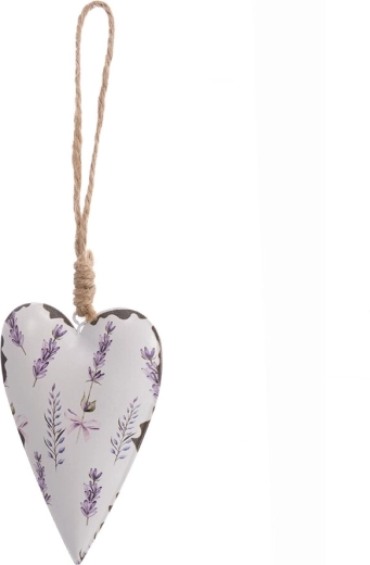 Corazón de chapa blanco – decoración 11 cm