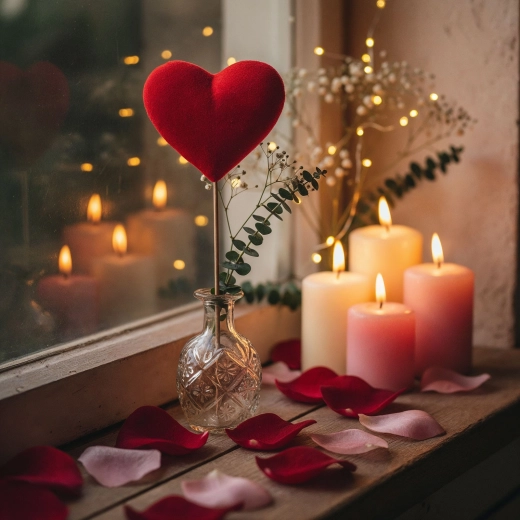 Decoración para insertar con forma de corazón