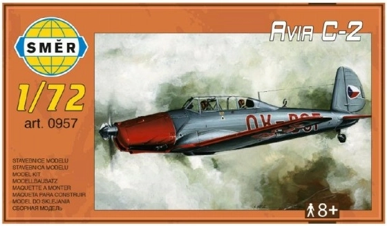 Modelo Avia C-2 1:72 15,2x1,18 cm en caja 25x14,5x4,5 cm