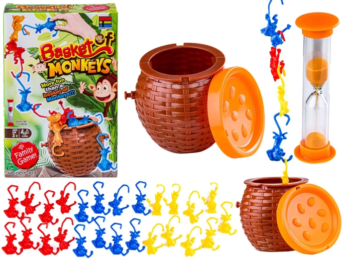Juego de habilidad: cesta de monitos