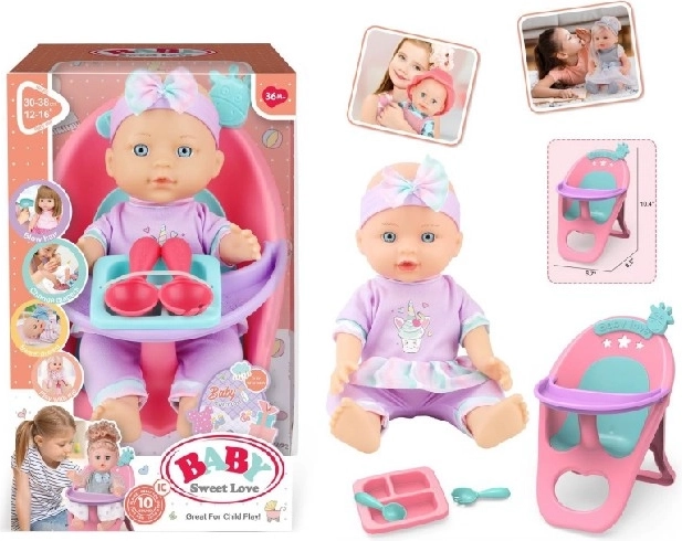 Muñeca bebé Baby Sweet Love con sillita