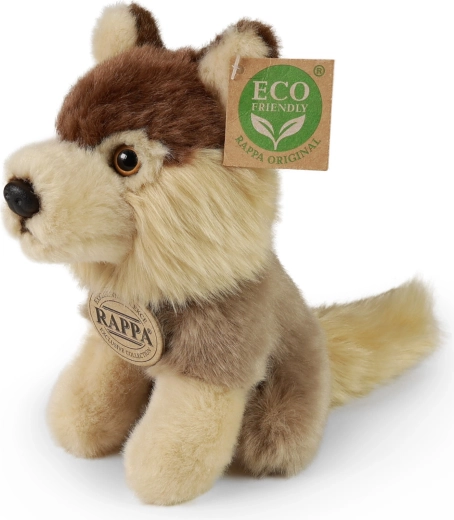 Lobo de peluche sentado 16 cm eco-friendly RAPPA