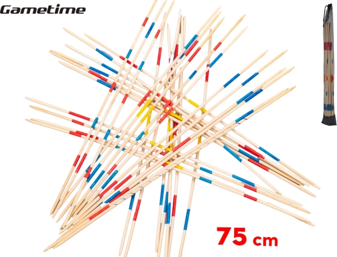 Gametime mega mikado 75 cm – juego familiar de madera