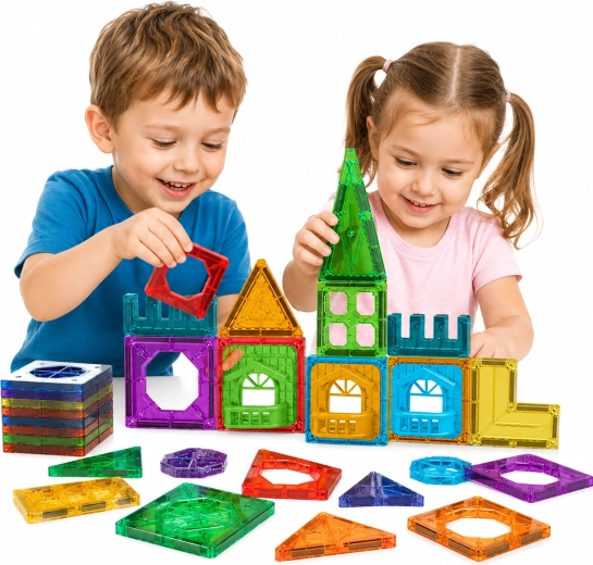 Juego de construcción magnético Woopie 3D castillo, 30 piezas