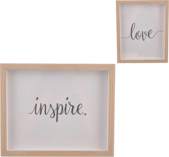 Marco de fotos de madera beige 22 × 27 cm