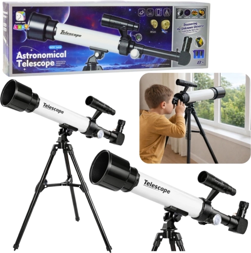 Telescopio astronómico infantil con soporte para teléfono
