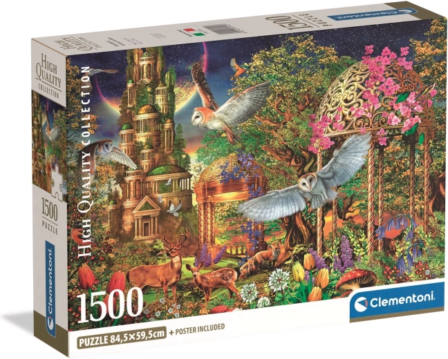Puzzle Clementoni de 1500 piezas Jardín de fantasía en el bosque