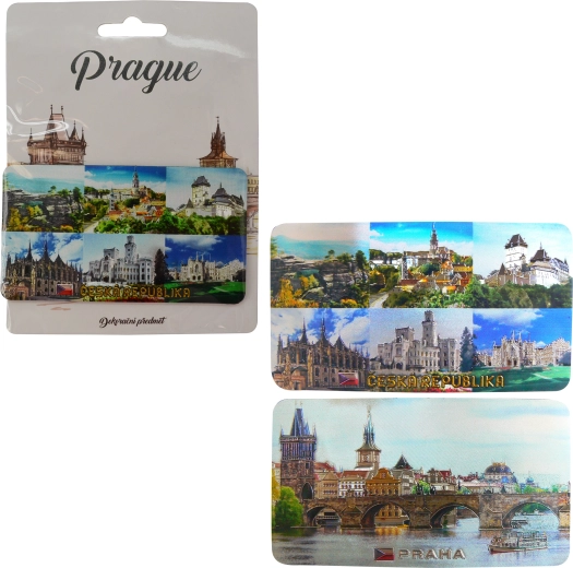 Imán de doble cara República Checa y Praga