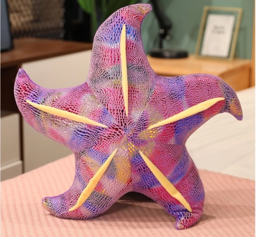 Estrella de peluche morada, cojín 20 cm