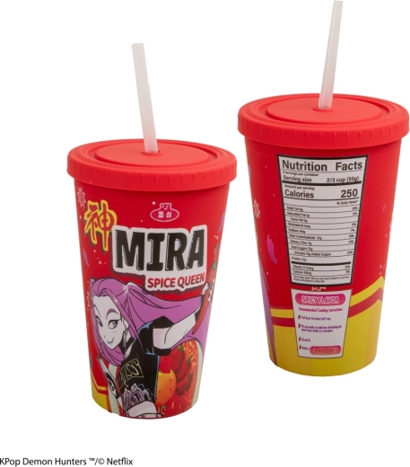 Taza K-pop Demon Hunters con pajita Mira Spice Queen