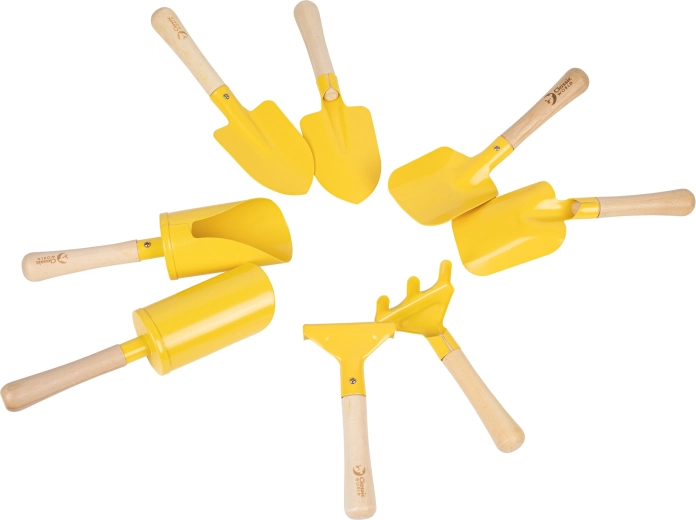 Classic World Edu herramientas metálicas para arena y jardín para niños, 8 piezas