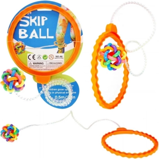 Balón saltarín Skipper con asa con diseño de fútbol